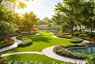 Landscaped Garden at VVIP Addresses